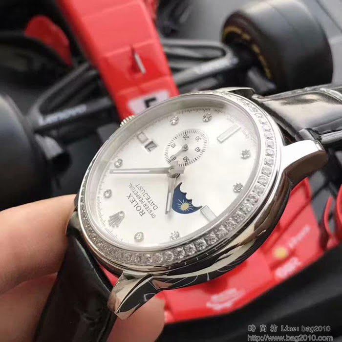 ROLEX勞力士 2019鼎力推薦 最新款勞力士 月相系列 九字位日月星辰功能 三度防水性能 透底 男士腕表  wssb4984